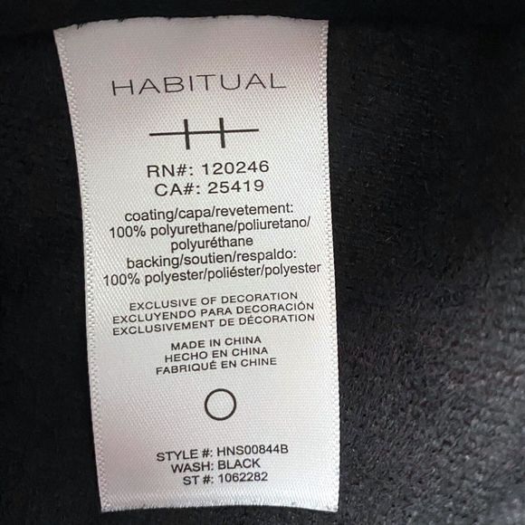 Womens Habitual Skirt Jayda Faux Leather Black Knee Length High Low Skirt Size 2 - Picture 8 of 8